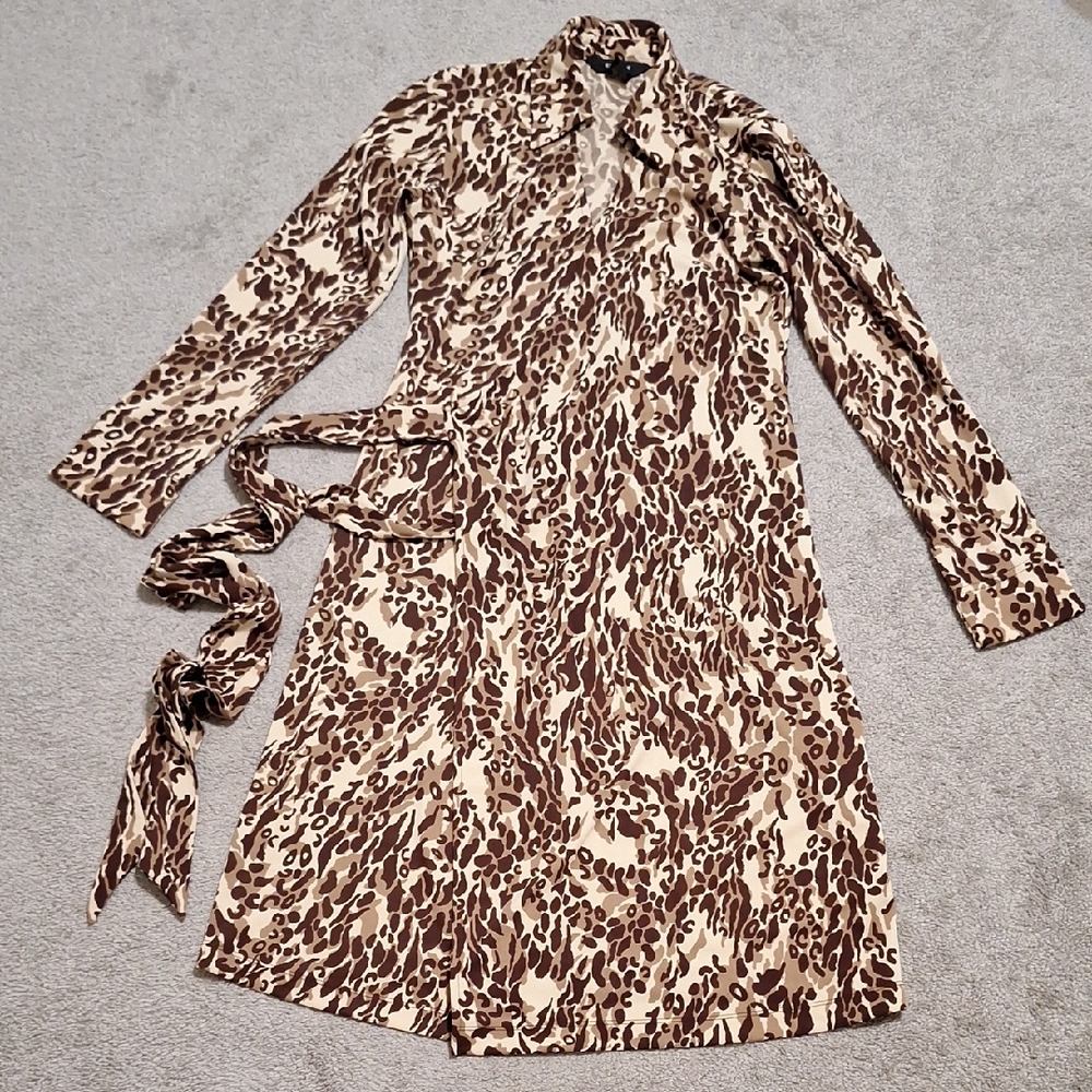 Express Gold Sequin Long Sleeve Shirt Dress